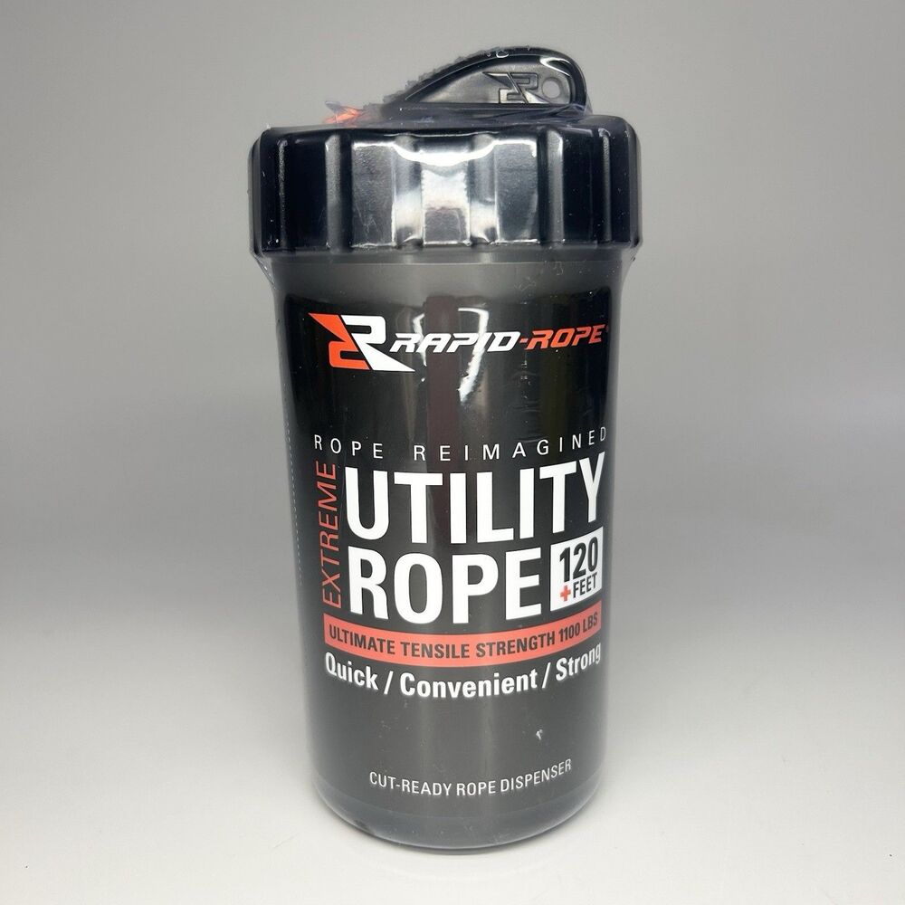 Rapid Rope Utility Canister 120ft Orange Flat Tactical Paracord, USA, 1100lb